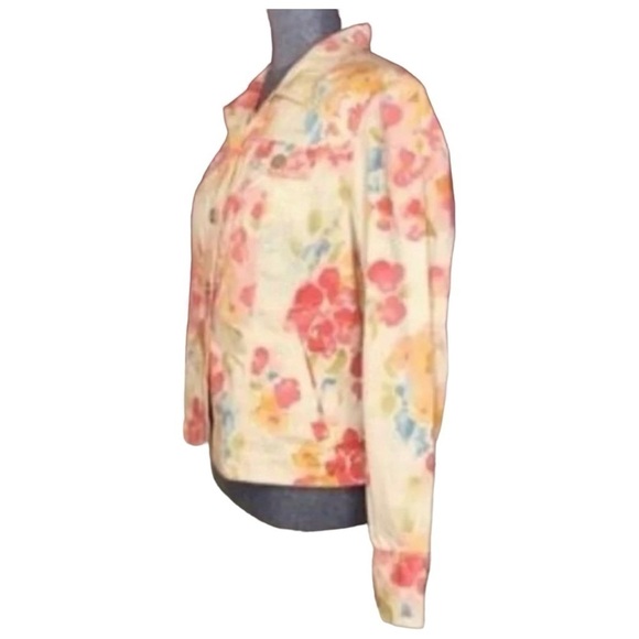 2/$20 Coldwater Creek lightweight  floral Jacket size Medium - Picture 3 of 4